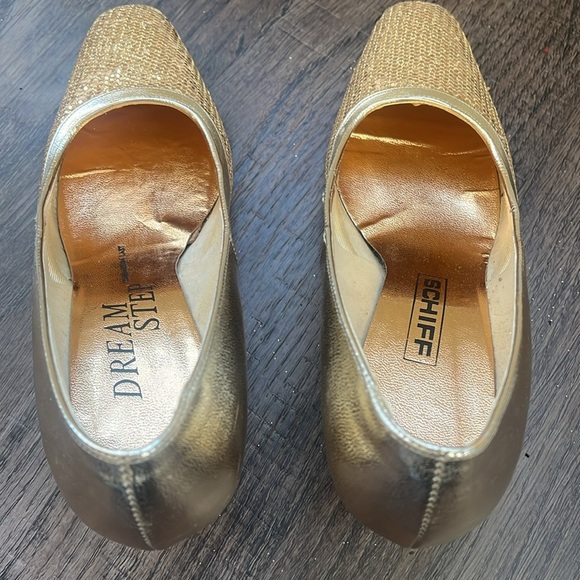 vintage schiff dream step Gold sequin Women's low Heels - Picture 8 of 10